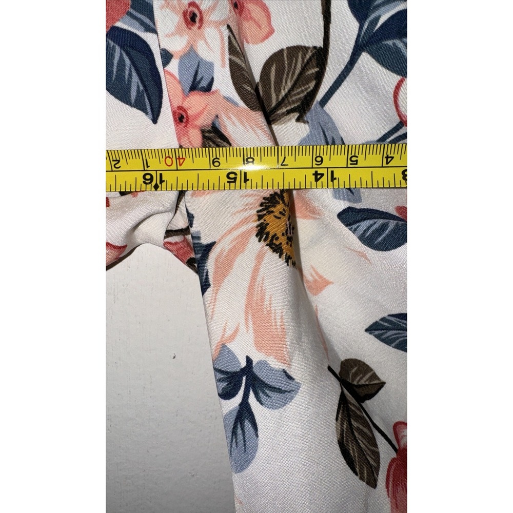 Milk & Honey Crop Top Blouse Boho Ruched Floral Sexy Milkmaid Coquette Women's M - Picture 10 of 11